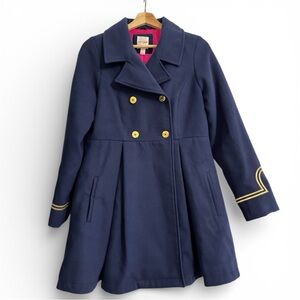 Cat & Jack little girls kids navy blue warm winter dress coat princess
